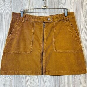 BP. NORDSTROM Corduroy Mini Skirt Zip Front Size Medium Western Boho Country